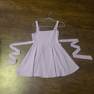 Purple flowy mini dress